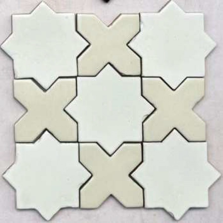 FASSIA, HANDMADE, RECTO-WHITE (10X10 cm) (4''X4'') (100pcs/m2) (9pcs/pi2)