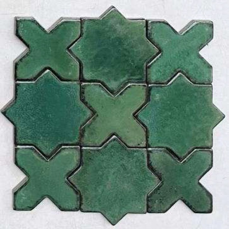 HENNE, HANDMADE, RETRO-GREEN (10X10 cm) (4''X4'') (100pcs/m2) (9pcs/pi2) ($/m2)